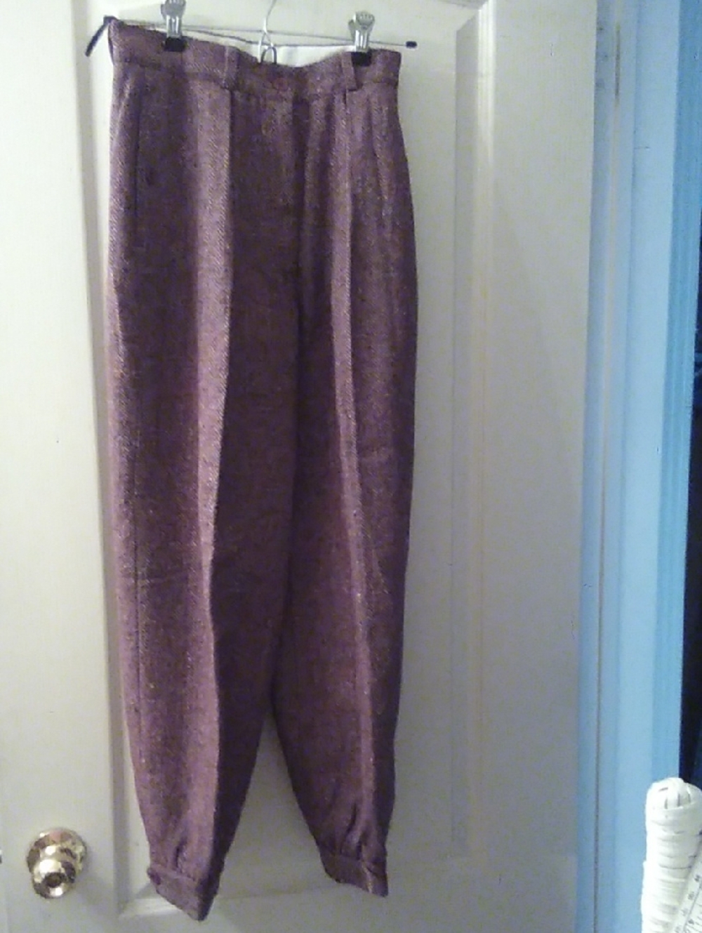 Women's Wool-Blend Pleated Trousers in Brown Is
